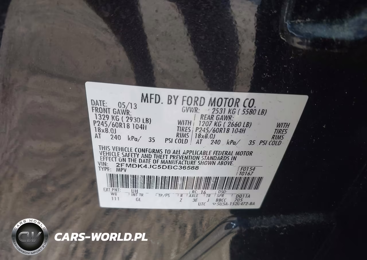 2013 Ford Edge Sel VIN:2FMDK4JC5DBC36588 - 9