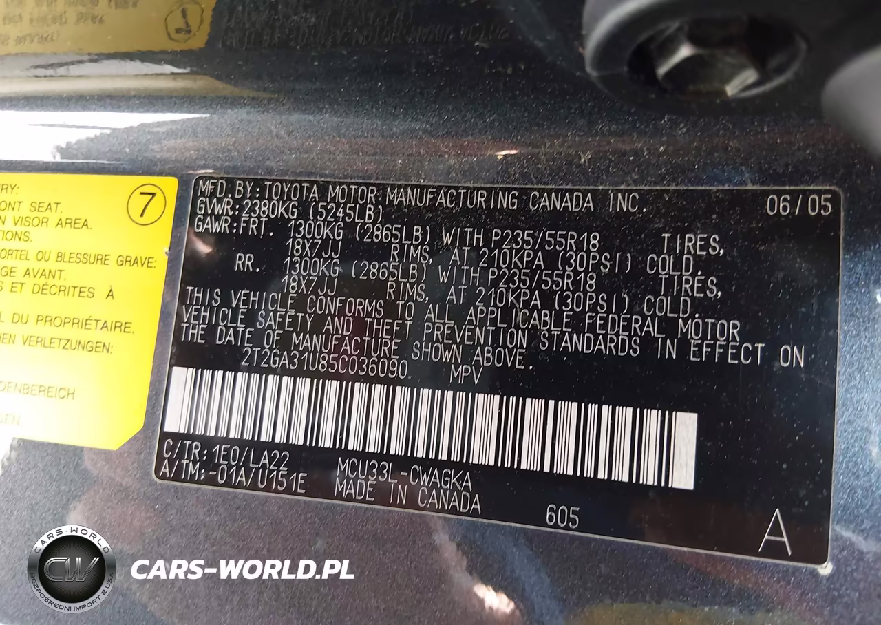 2005 Lexus Rx 330 VIN:2T2GA31U85C036090 - 9
