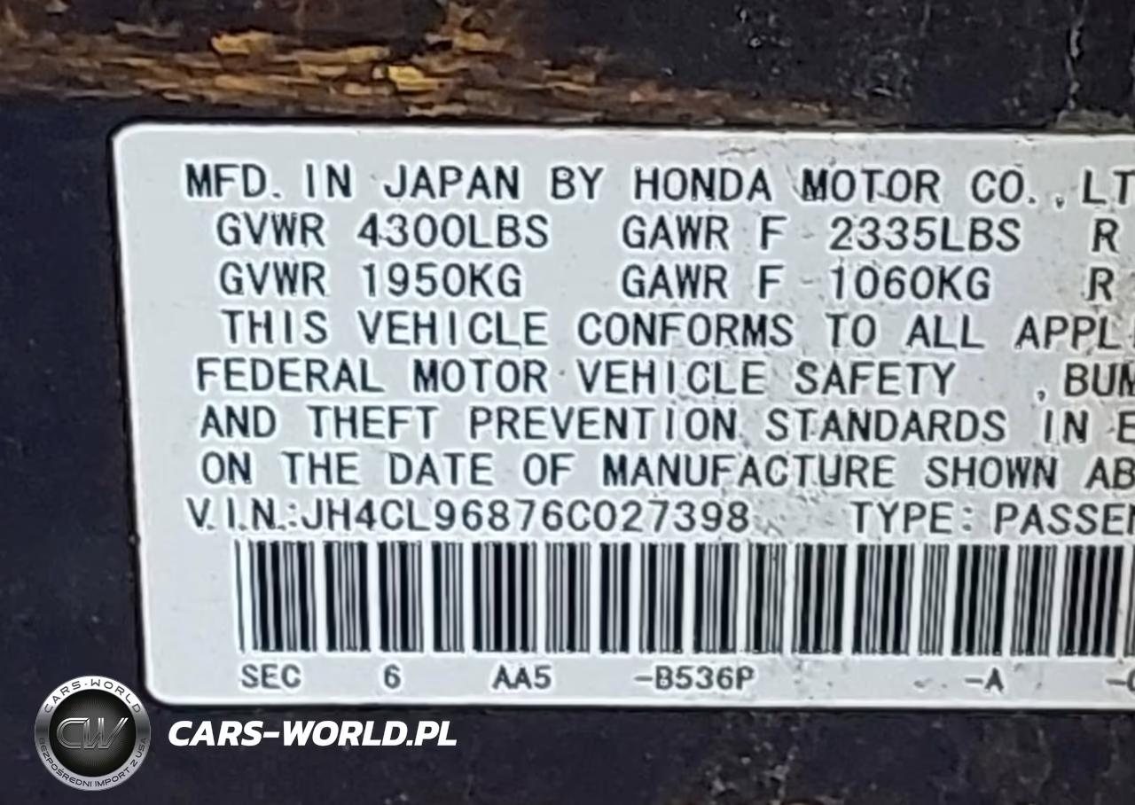 2006 Acura Tsx VIN:JH4CL96876C027398 - 9