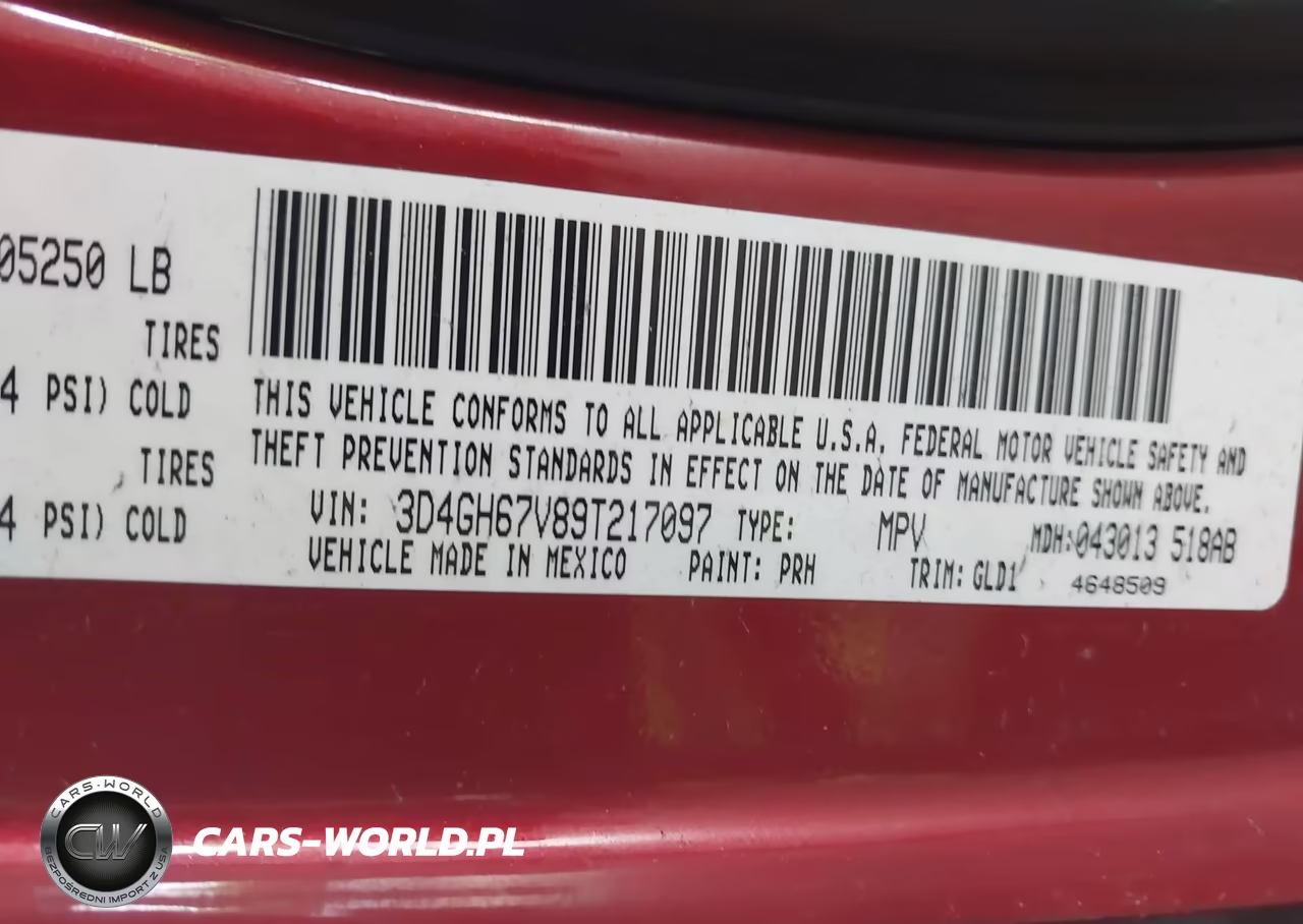 2009 Dodge Journey R-T VIN:3D4GH67V89T217097 - 9