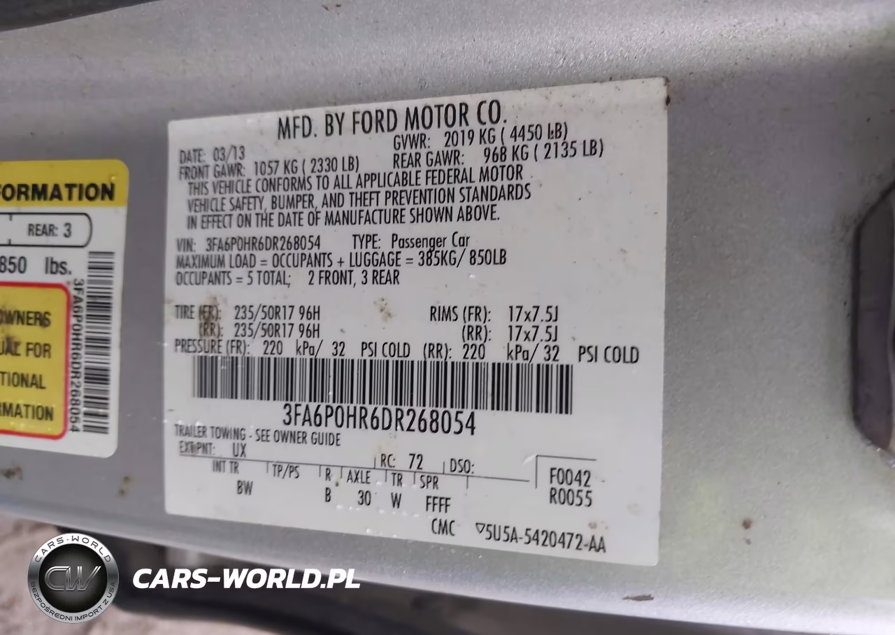 2013 Ford Fusion Se VIN:3FA6P0HR6DR268054 - 9