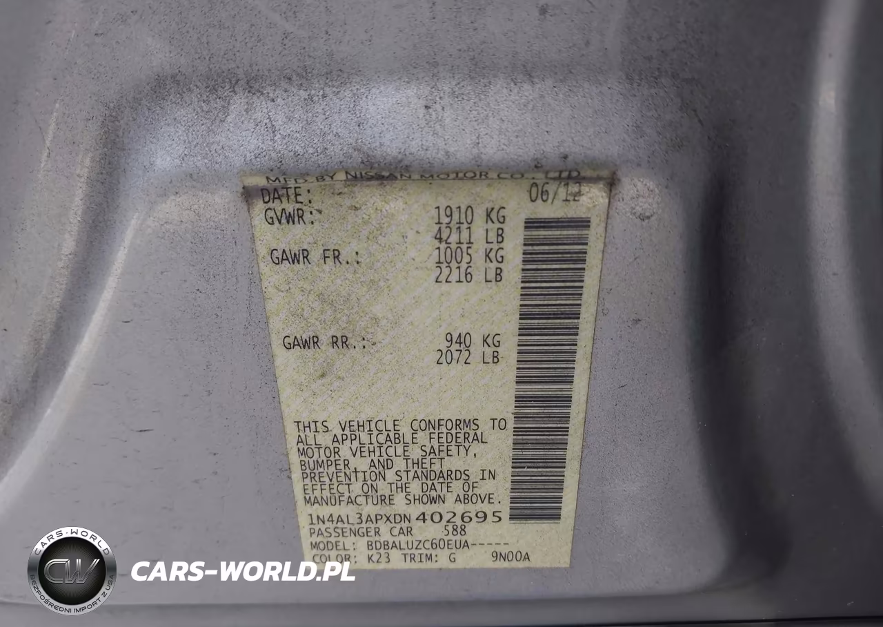 2013 Nissan Altima 2.5 Sv VIN:1N4AL3APXDN402695 - 9