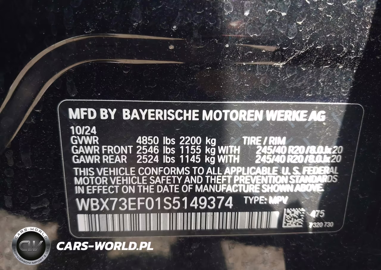 2025 BMW X1 xDrive28I VIN:WBX73EF01S5149374 - 9