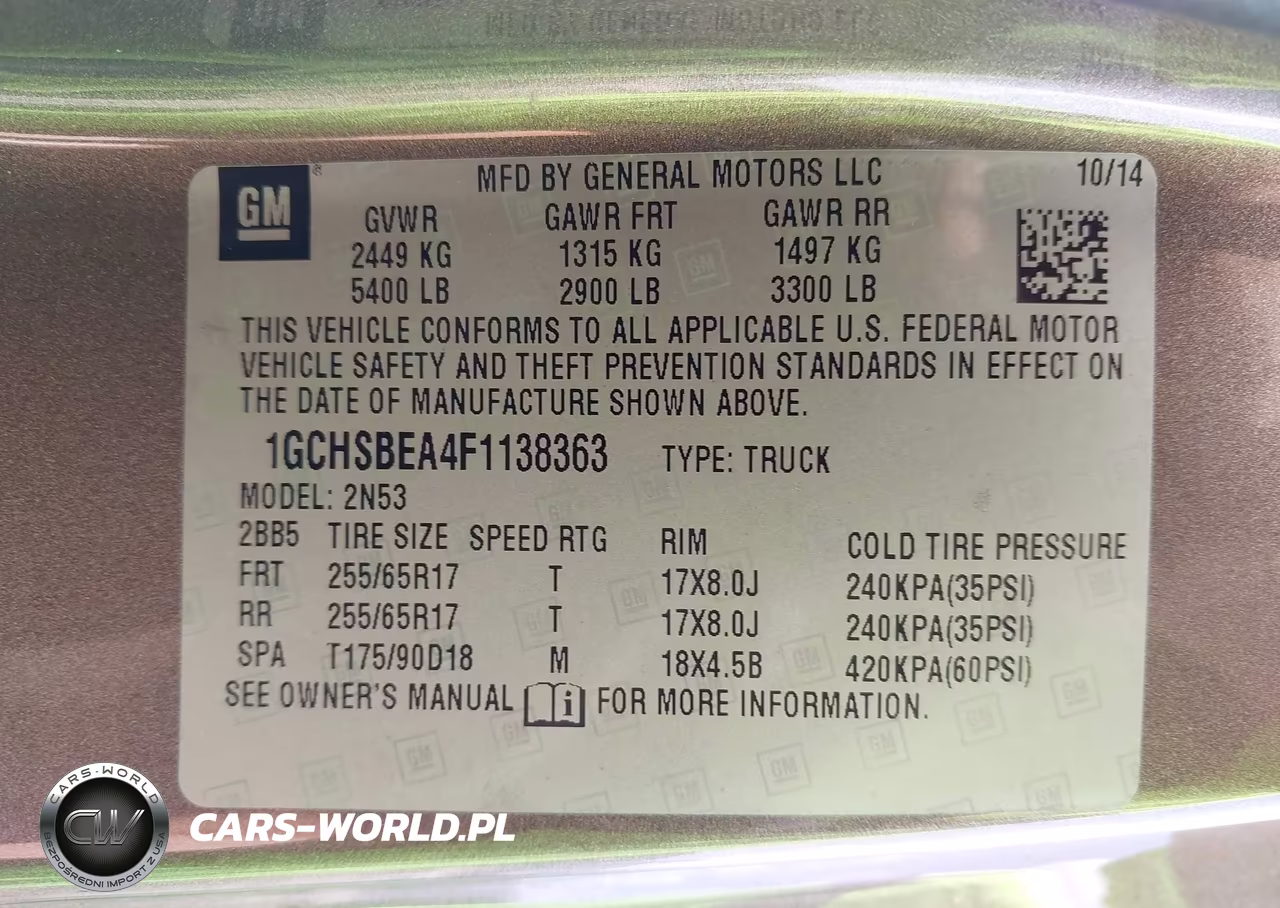 2015 Chevrolet Colorado 2Wd Lt VIN:1GCHSBEA4F1138363 - 9