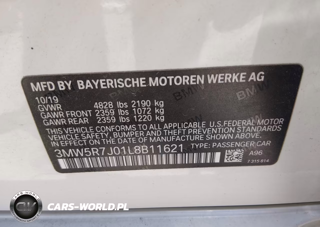 2020 BMW 330I xDrive VIN:3MW5R7J01L8B11621 - 9