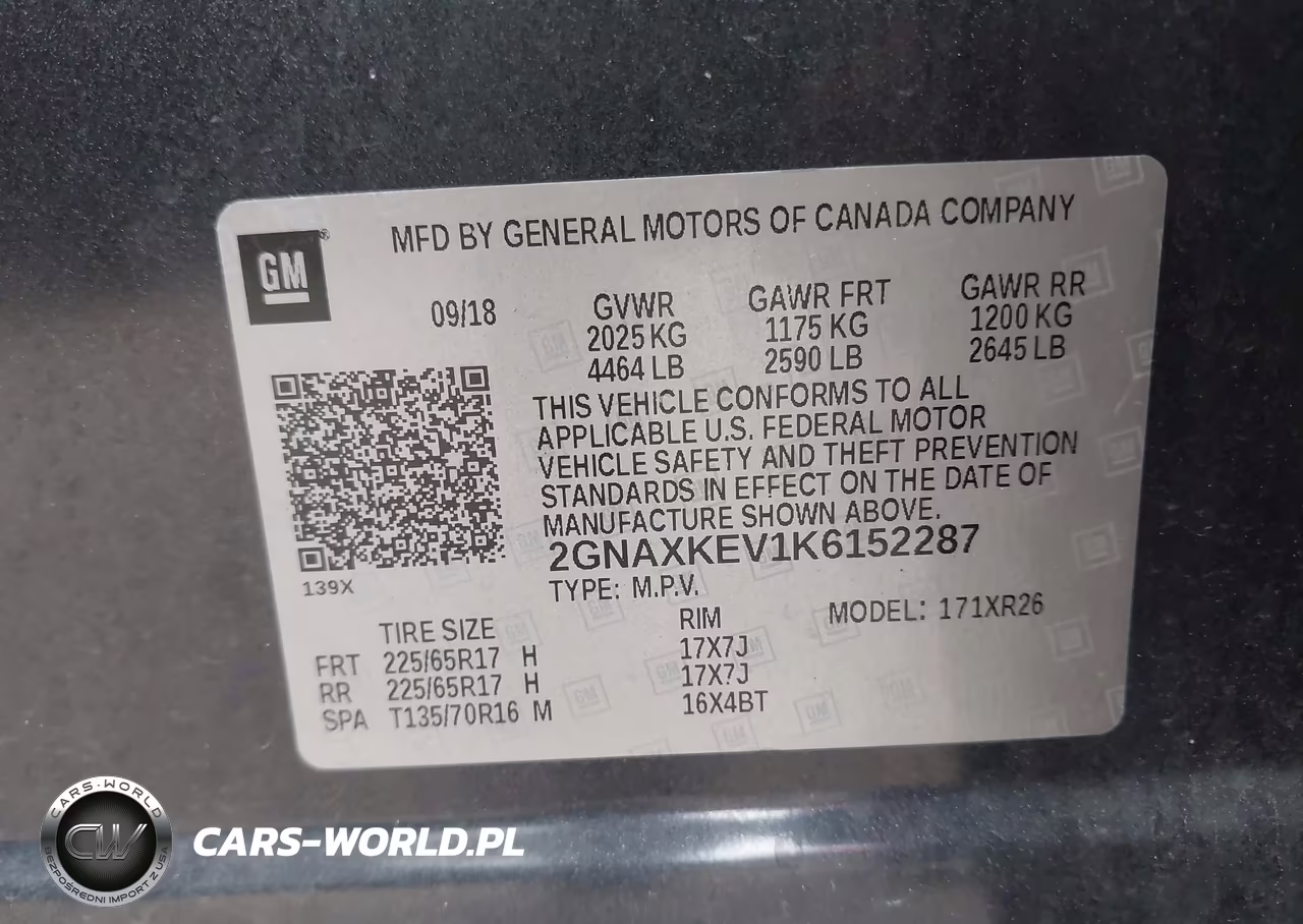 2019 Chevrolet Equinox Lt VIN:2GNAXKEV1K6152287 - 9