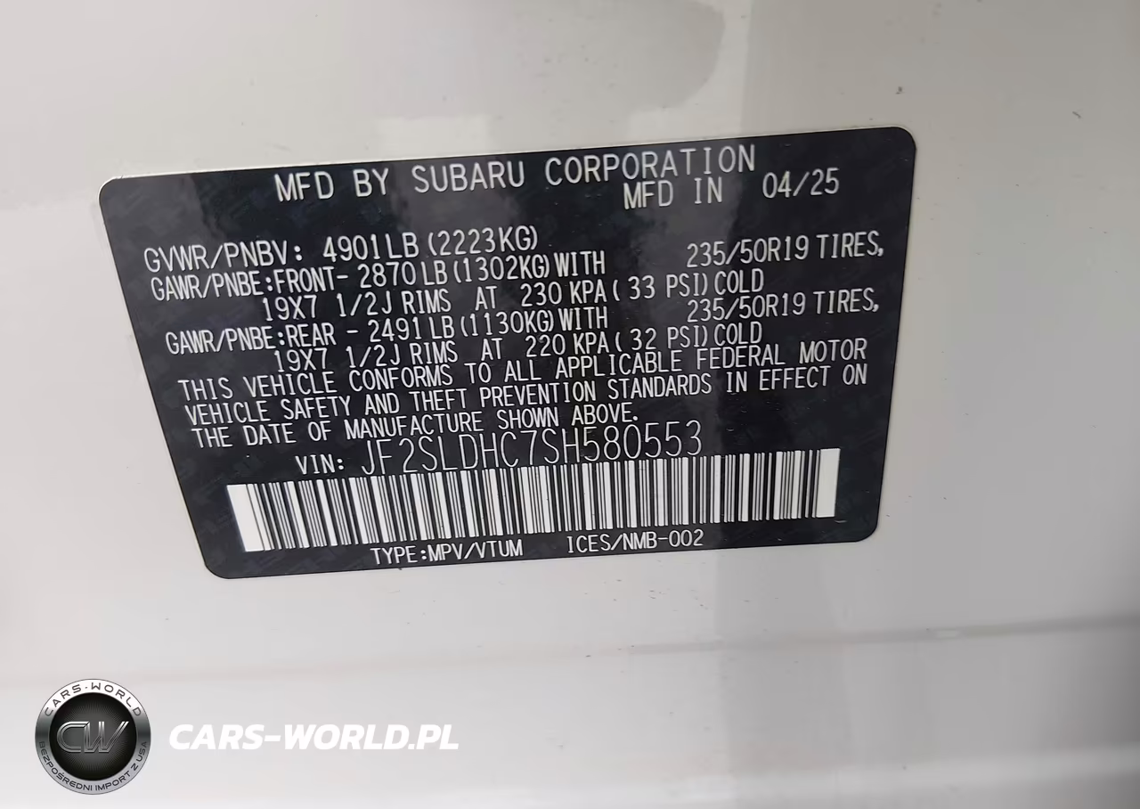 2025 Subaru Forester Sport VIN:JF2SLDHC7SH580553 - 9