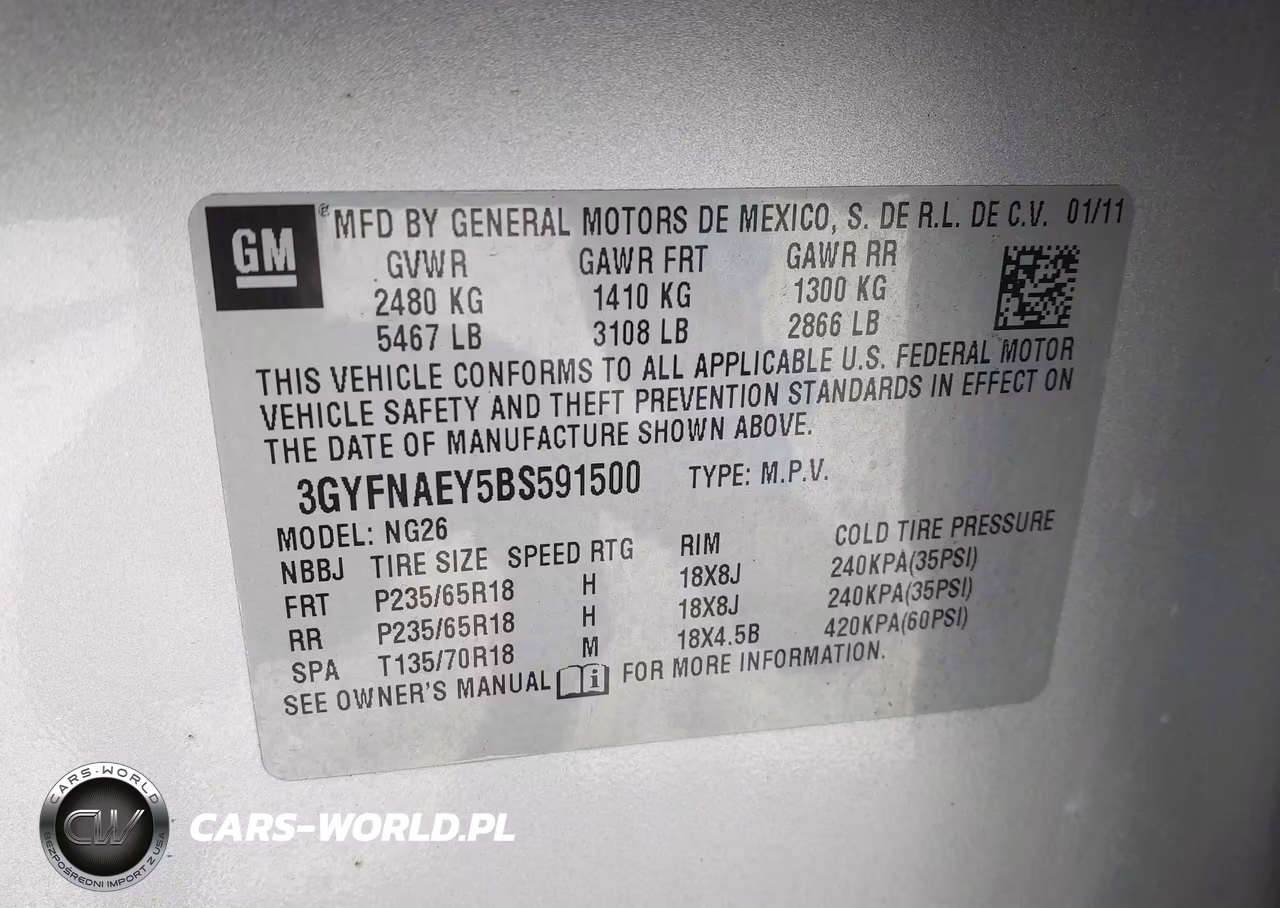 2011 Cadillac Srx Luxury Collection VIN:3GYFNAEY5BS591500 - 9