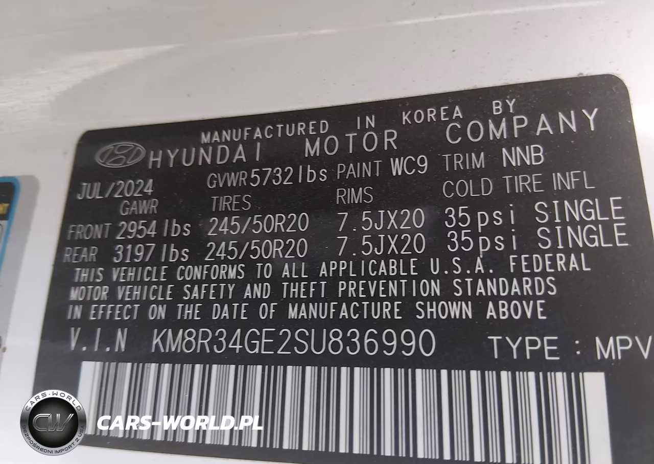 2025 Hyundai Palisade Xrt VIN:KM8R34GE2SU836990 - 9