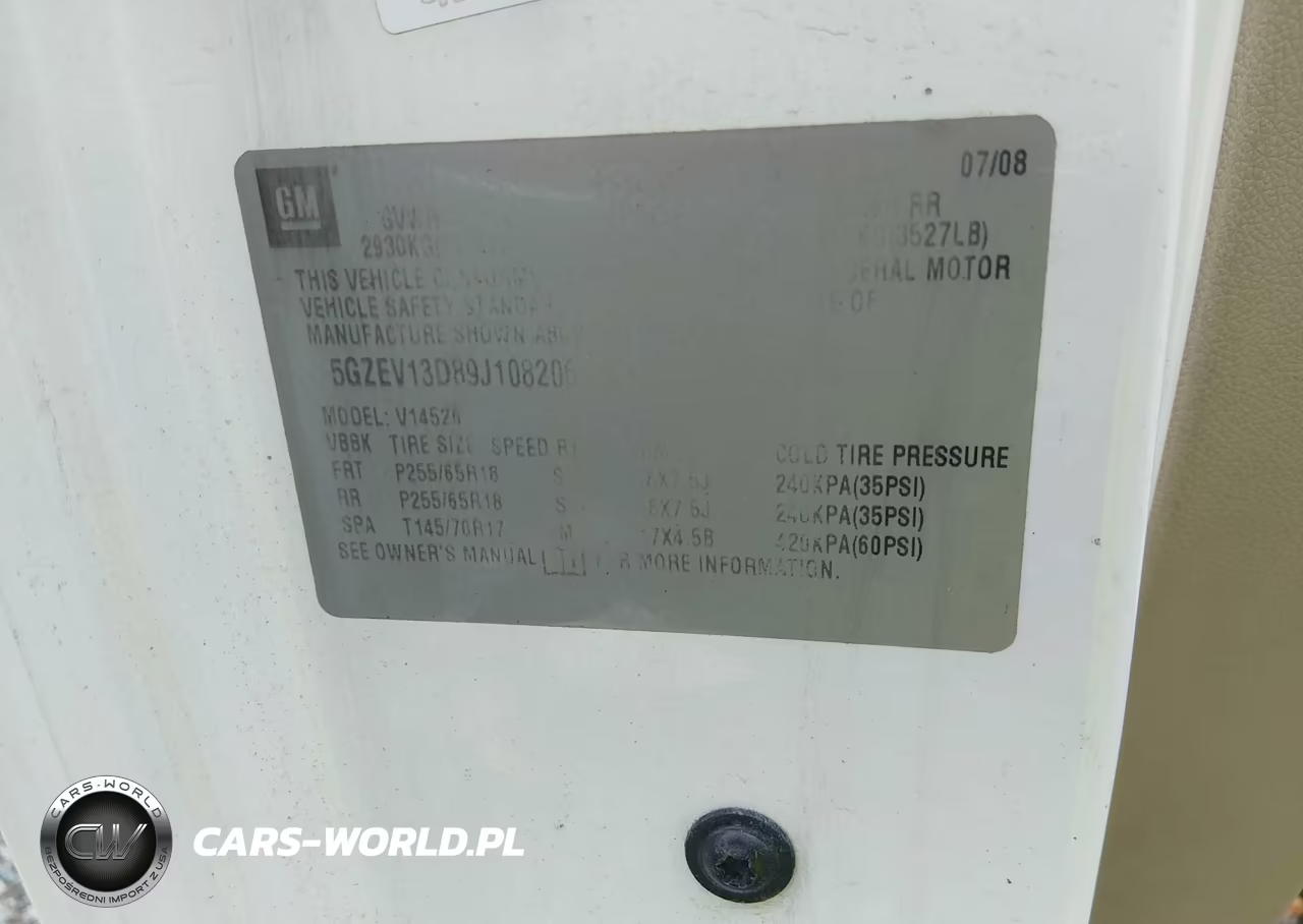 2009 Saturn Outlook Xe VIN:5GZEV13D89J108206 - 9