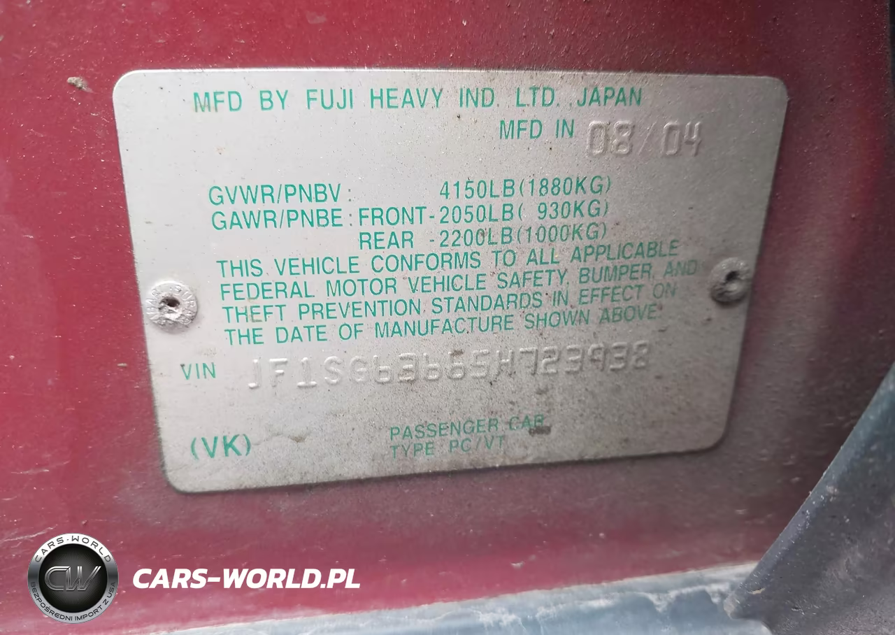2005 Subaru Forester 2.5X VIN:JF1SG63665H723938 - 9
