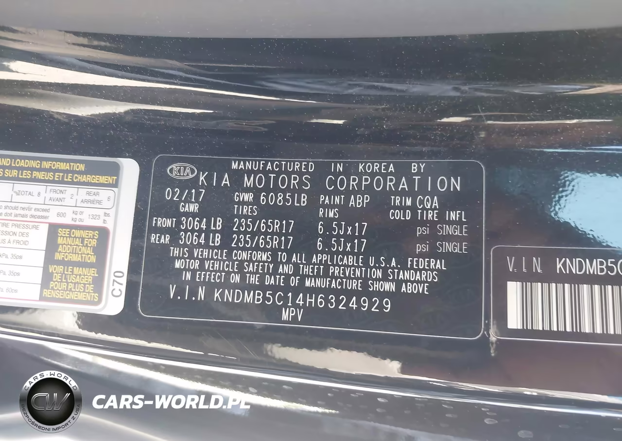 2017 Kia Sedona Lx VIN:KNDMB5C14H6324929 - 9