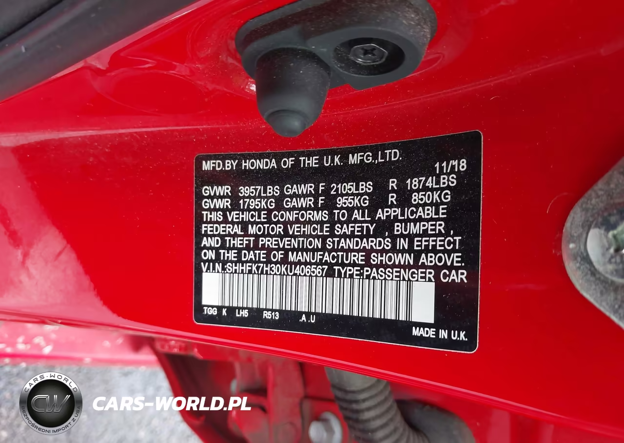 2019 Honda Civic Lx VIN:SHHFK7H30KU406567 - 9