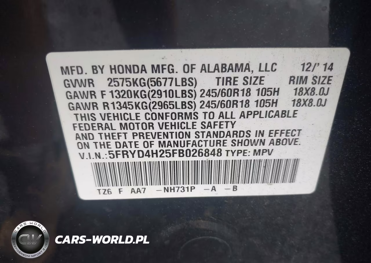 2015 Acura Mdx VIN:5FRYD4H25FB026848 - 9