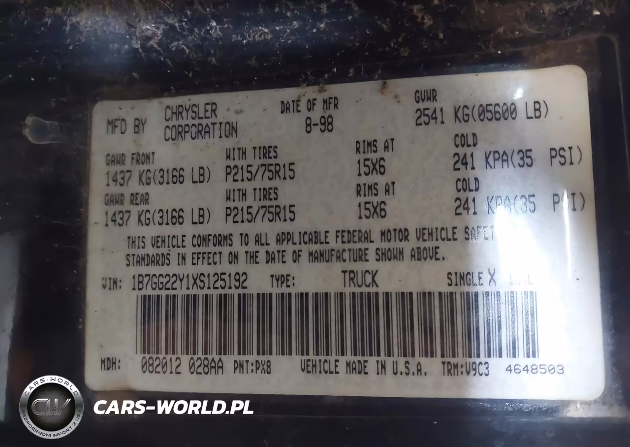 1999 Dodge Dakota Slt-Sport VIN:1B7GG22Y1XS125192 - 9
