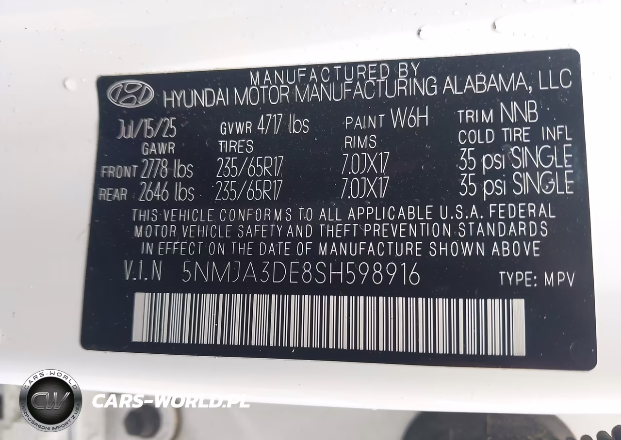 2025 Hyundai Tucson Se VIN:5NMJA3DE8SH598916 - 9