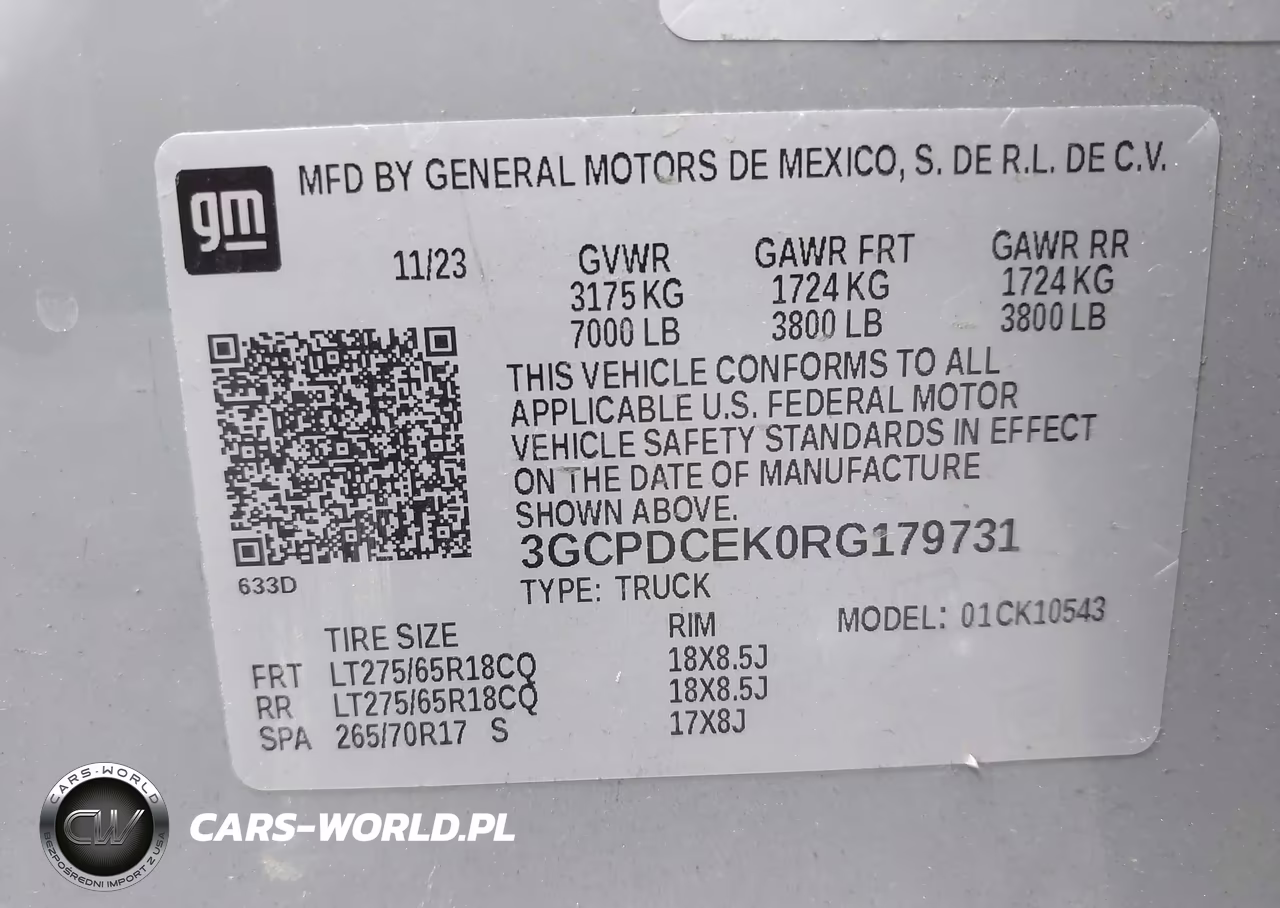2024 Chevrolet Silverado 1500 4Wd Short Bed Custom Trail Boss VIN:3GCPDCEK0RG179731 - 9