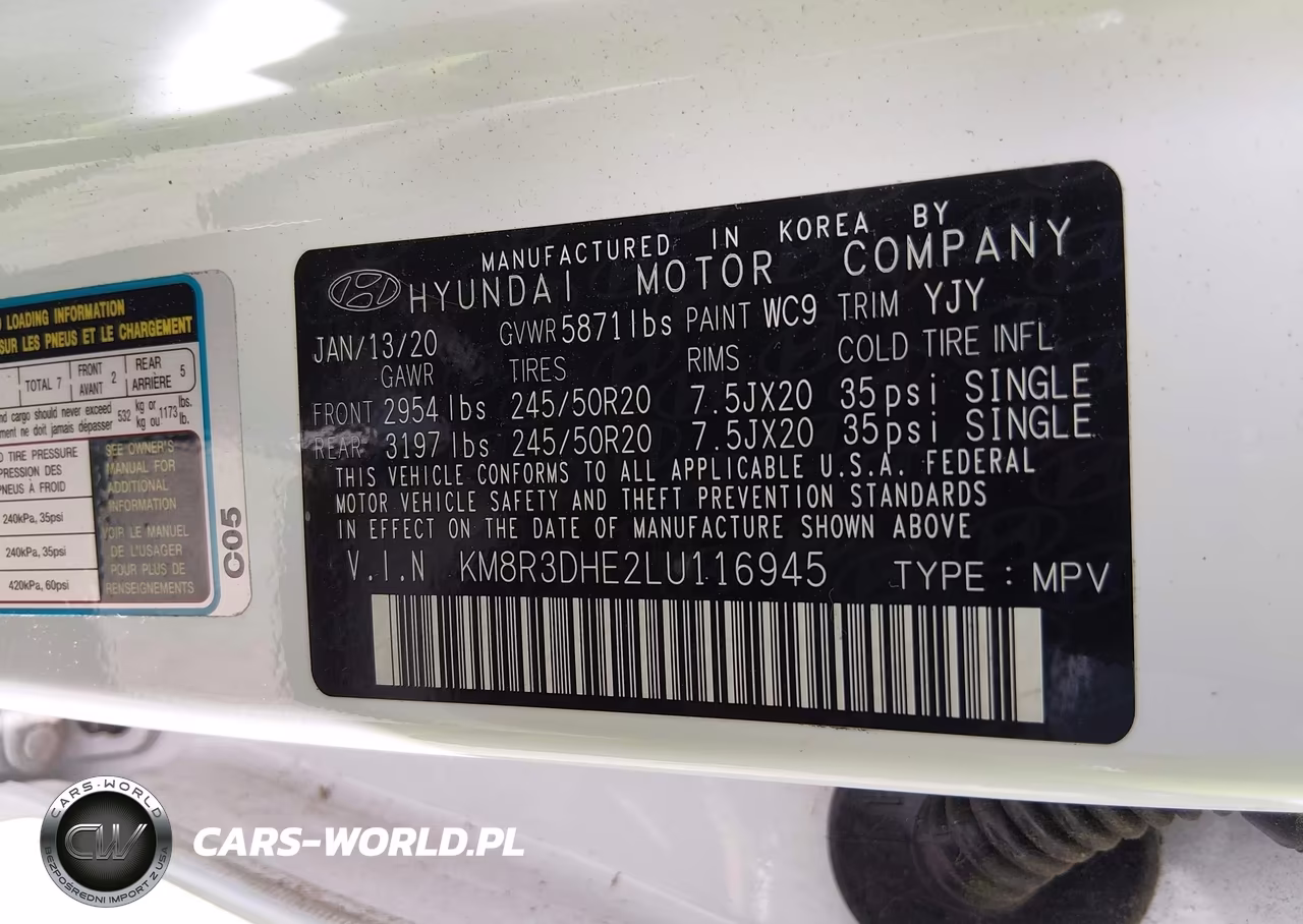 2020 Hyundai Palisade Sel VIN:KM8R3DHE2LU116945 - 9