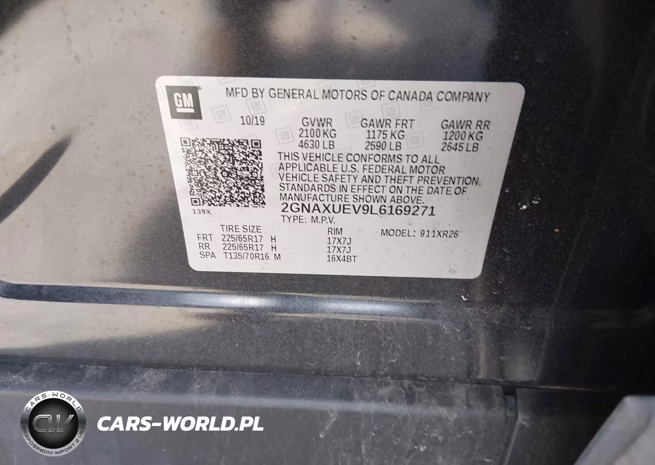 2020 Chevrolet Equinox Awd Lt 1.5L Turbo VIN:2GNAXUEV9L6169271 - 9