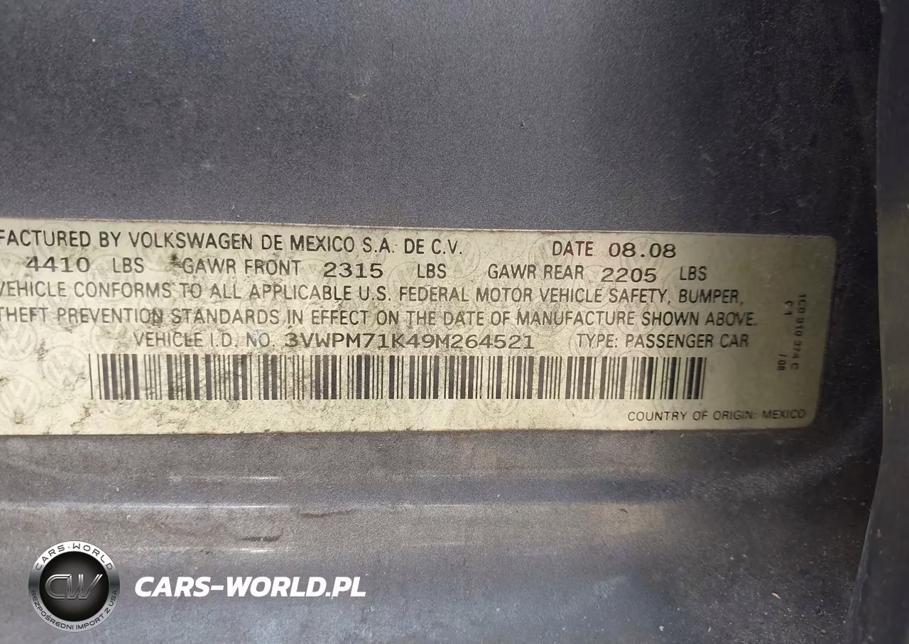2009 Volkswagen Jetta 2.5L Se VIN:3VWPM71K49M264521 - 9