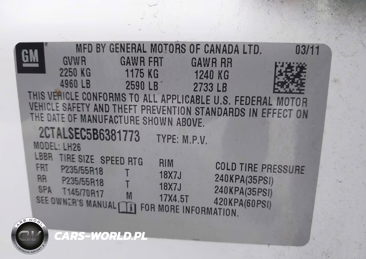 2011 GMC Terrain Sle-2 VIN:2CTALSEC5B6381773 - 9
