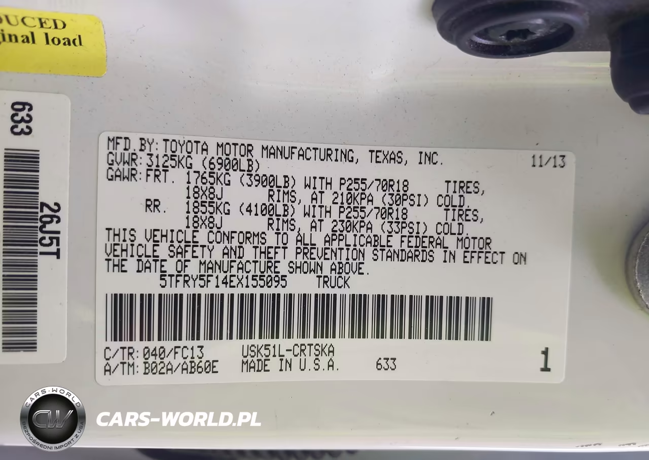 2014 Toyota Tundra Sr5 5.7L V8 VIN:5TFRY5F14EX155095 - 9