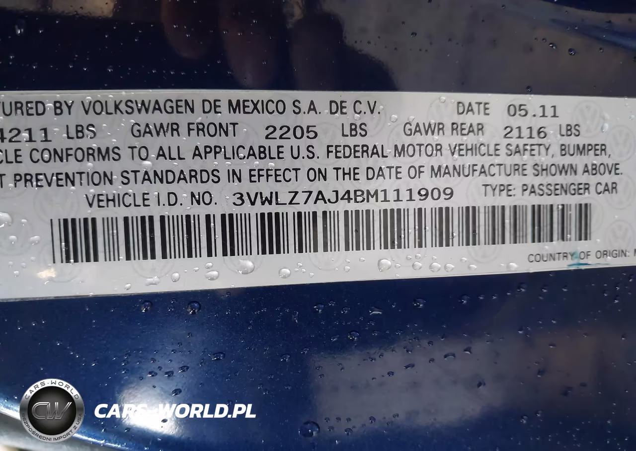 2011 Volkswagen Jetta 2.5L Sel VIN:3VWLZ7AJ4BM111909 - 9