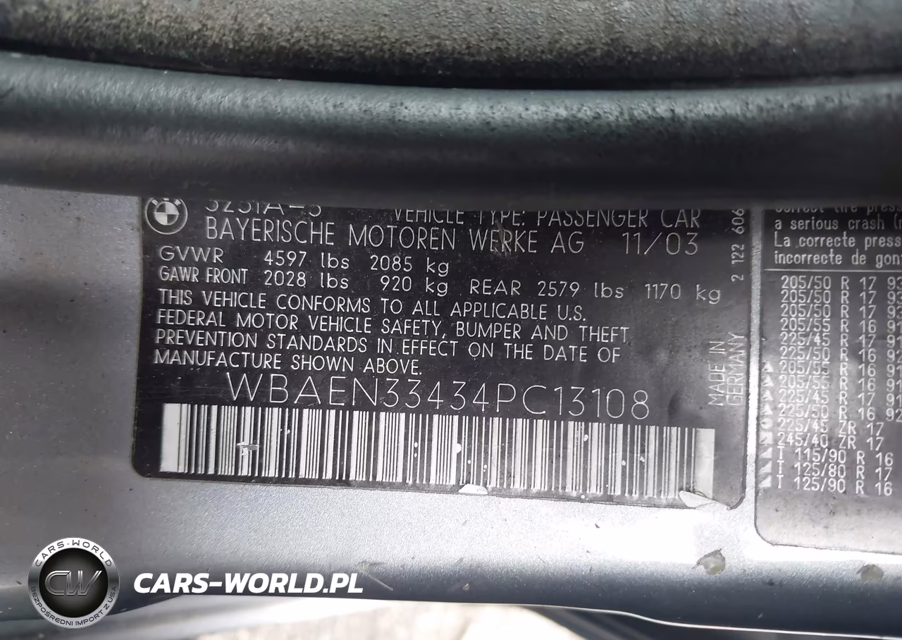 2004 BMW 325It VIN:WBAEN33434PC13108 - 9