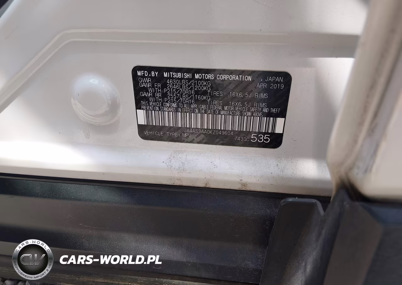 2019 Mitsubishi Eclipse Cross Es VIN:JA4AS3AA0KZ049604 - 9