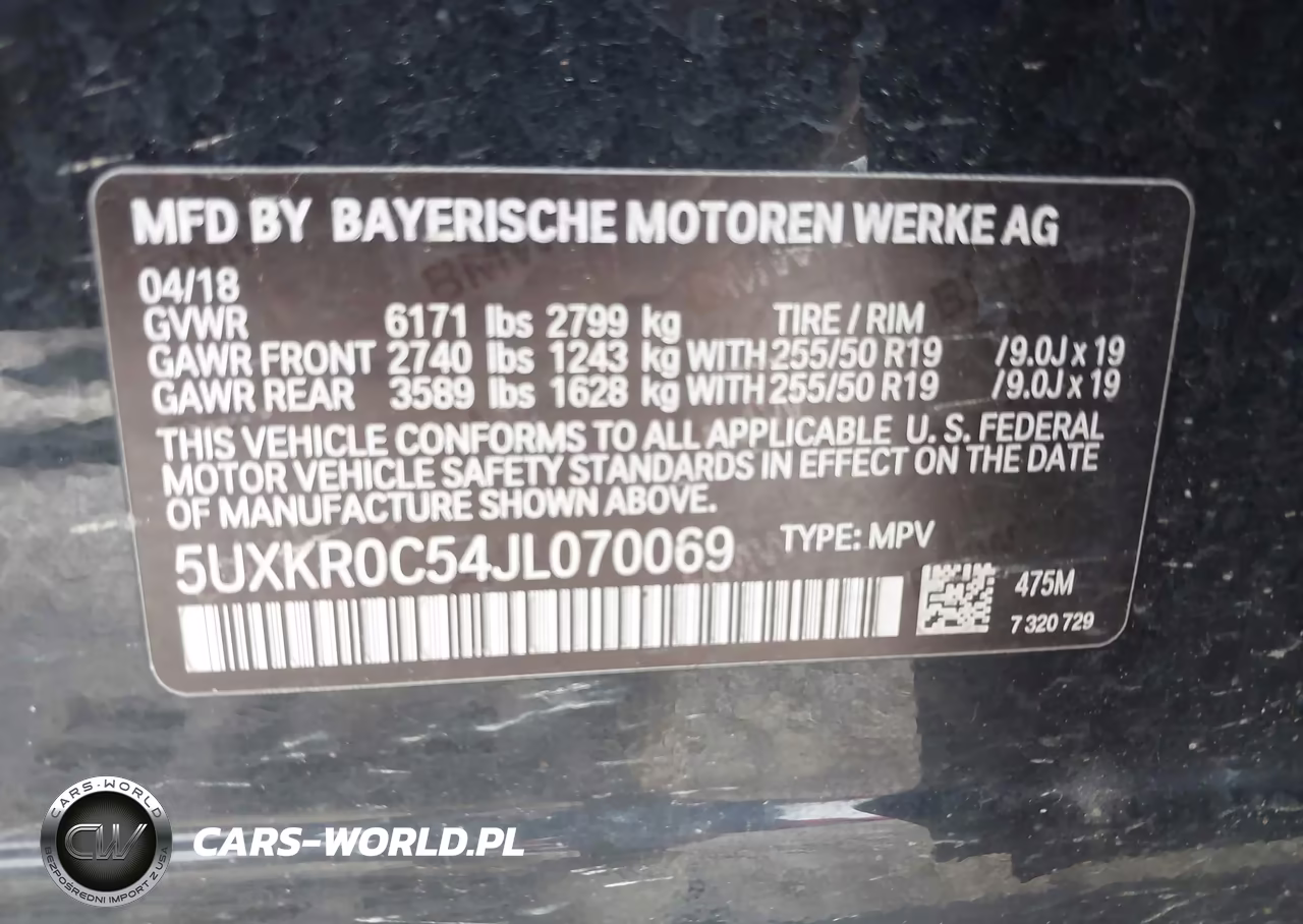 2018 BMW X5 xDrive35I VIN:5UXKR0C54JL070069 - 9