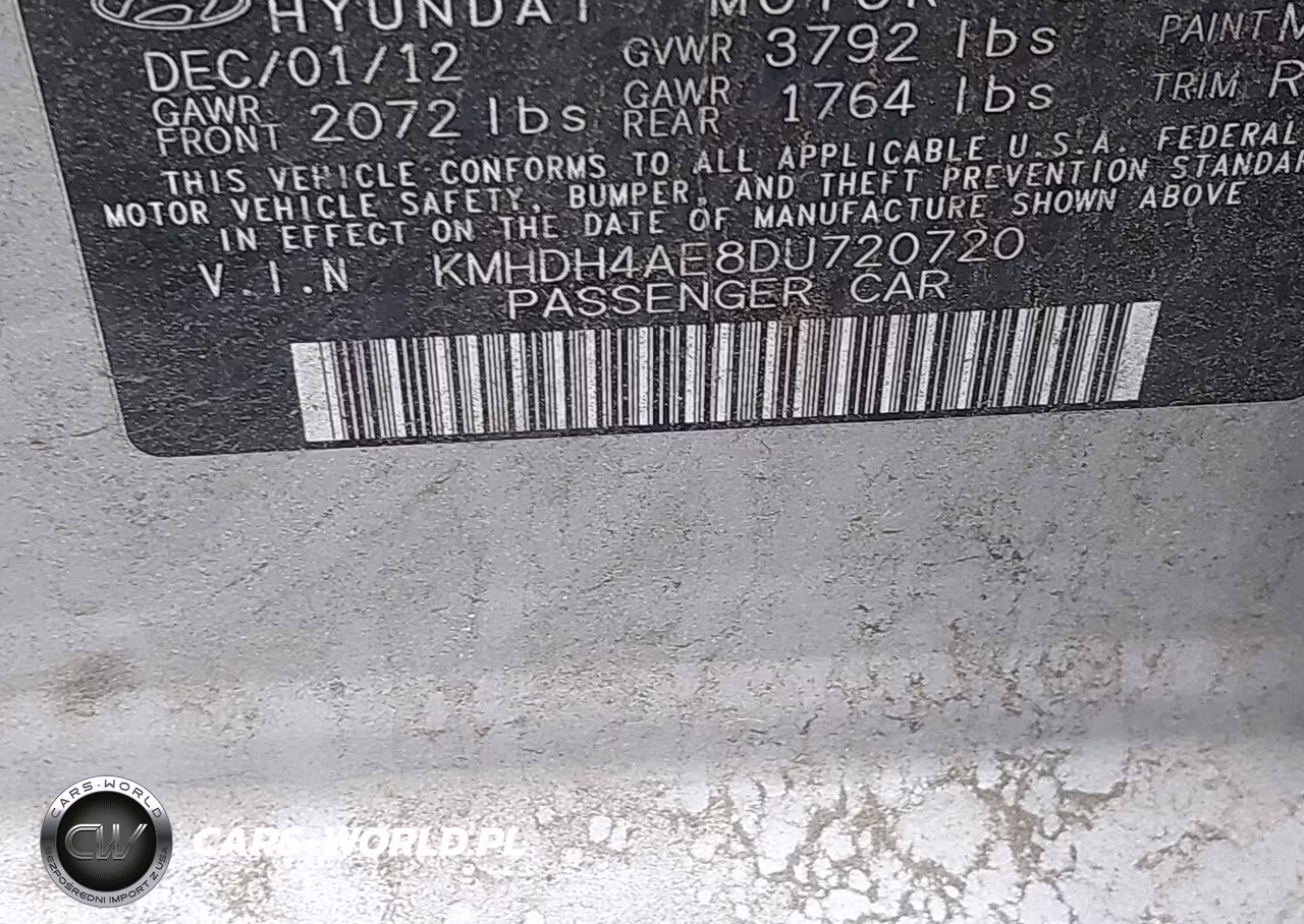 2013 Hyundai Elantra Limited VIN:KMHDH4AE8DU720720 - 9