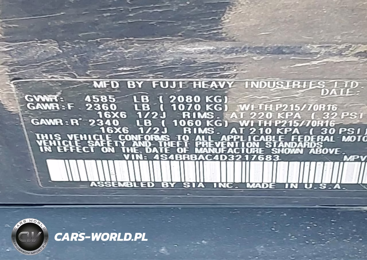 2013 Subaru Outback 2.5I VIN:4S4BRBAC4D3217683 - 9