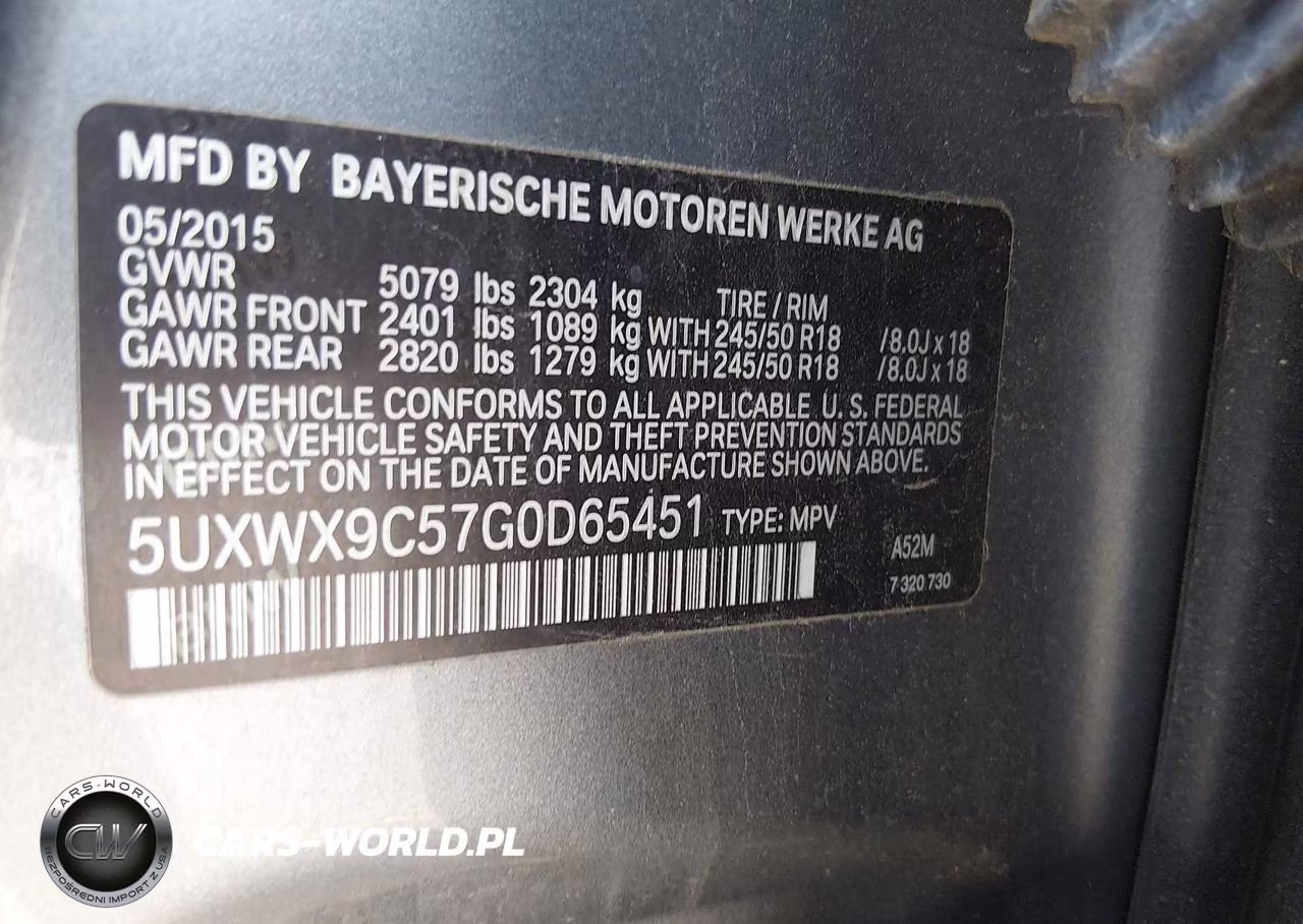 2016 BMW X3 xDrive28I VIN:5UXWX9C57G0D65451 - 9