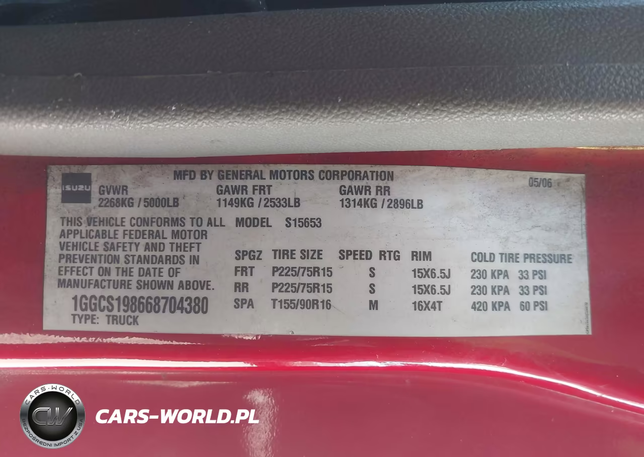 2006 Isuzu I-280 S VIN:1GGCS198668704380 - 9