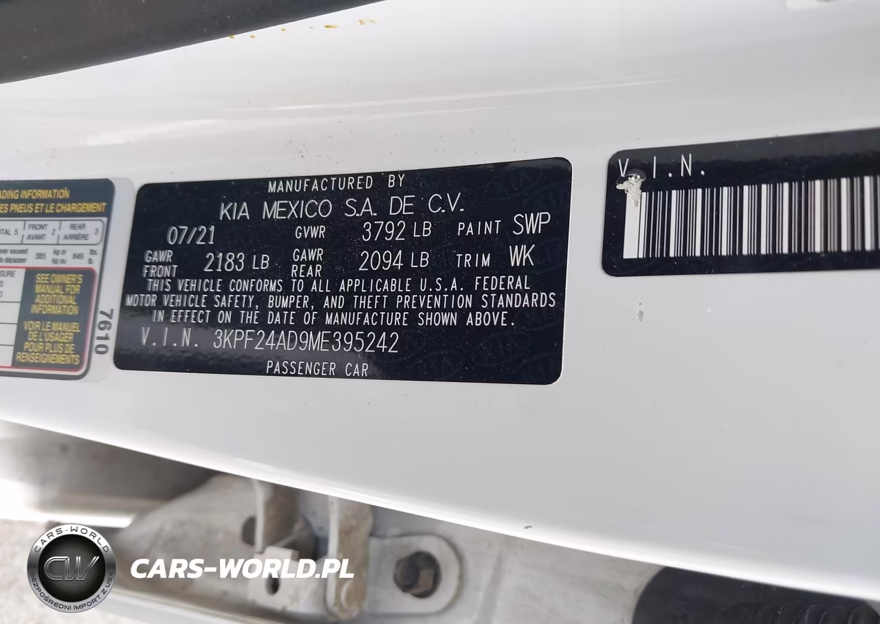 2021 Kia Forte Lxs VIN:3KPF24AD9ME395242 - 9
