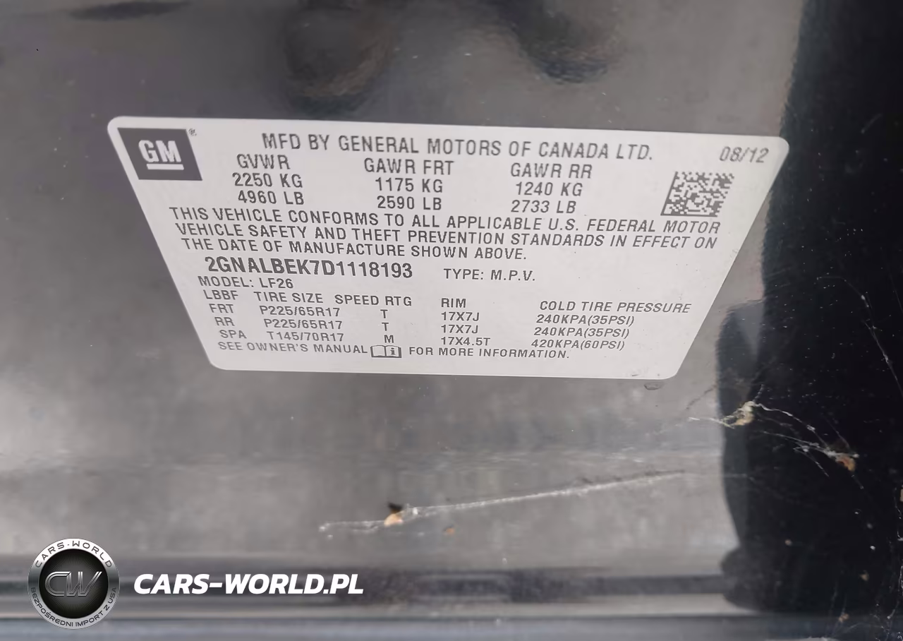 2013 Chevrolet Equinox Ls VIN:2GNALBEK7D1118193 - 9