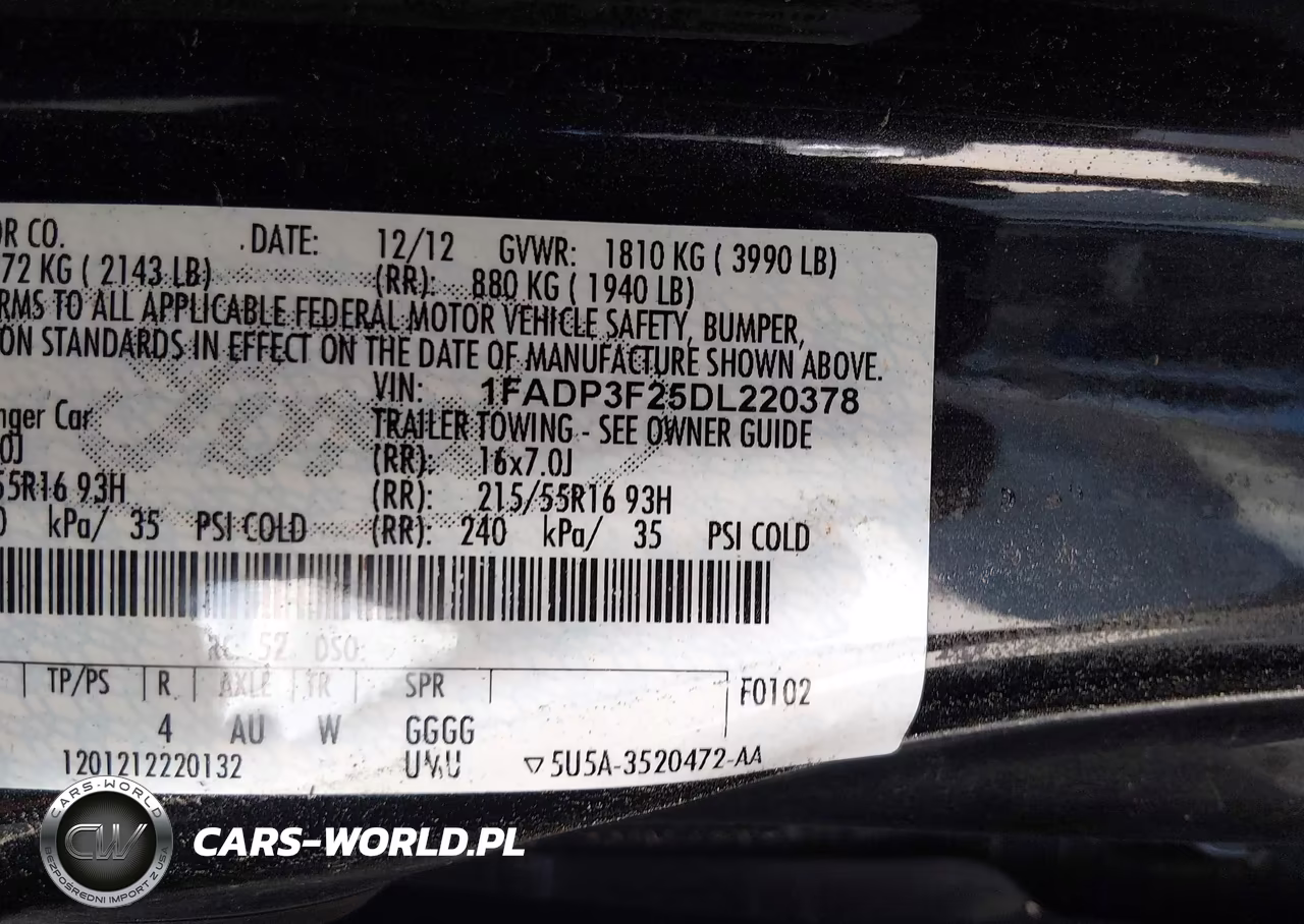 2013 Ford Focus Se VIN:1FADP3F25DL220378 - 9
