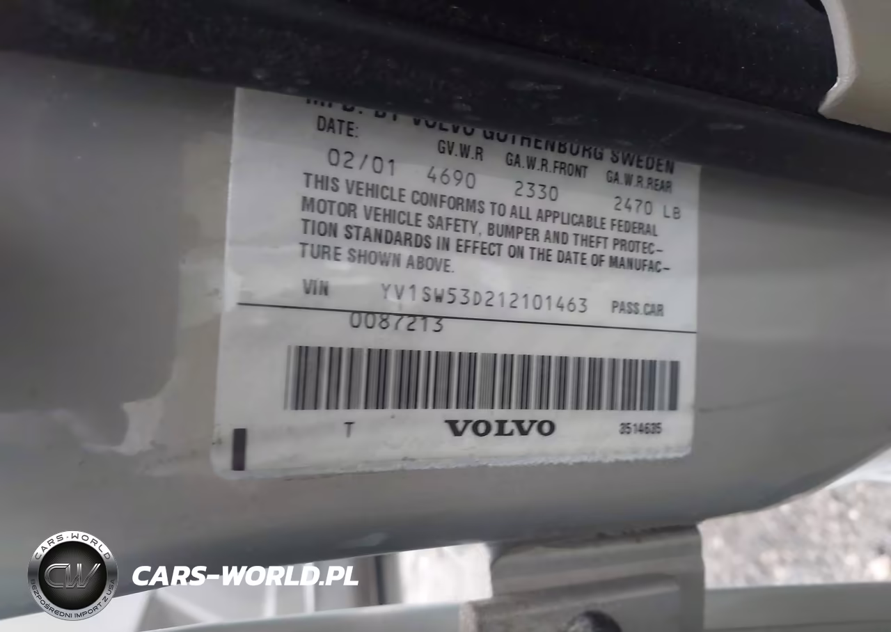 2001 Volvo V70 T5 VIN:YV1SW53D212101463 - 9