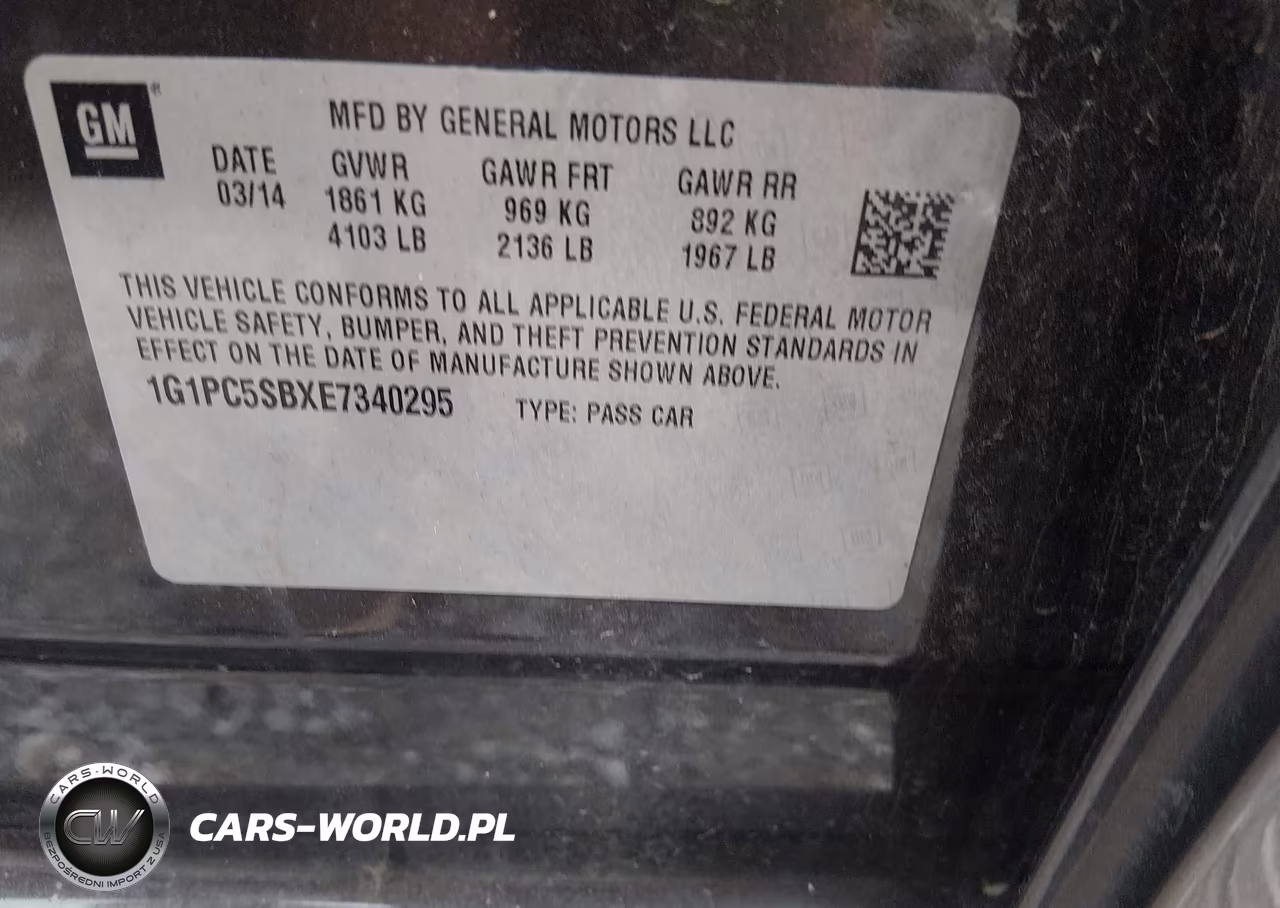 2014 Chevrolet Cruze 1Lt Auto VIN:1G1PC5SBXE7340295 - 9