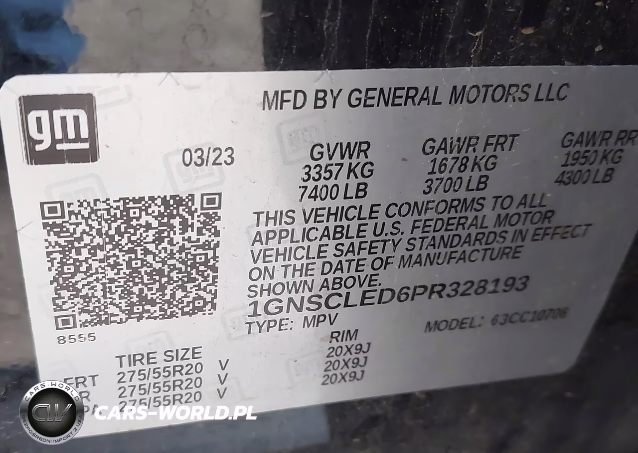 2023 Chevrolet Tahoe 2Wd Commercial Fleet VIN:1GNSCLED6PR328193 - 9