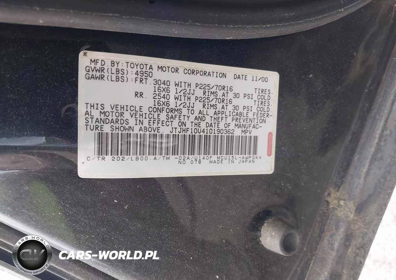 2001 Lexus Rx 300 VIN:JTJHF10U410190362 - 9