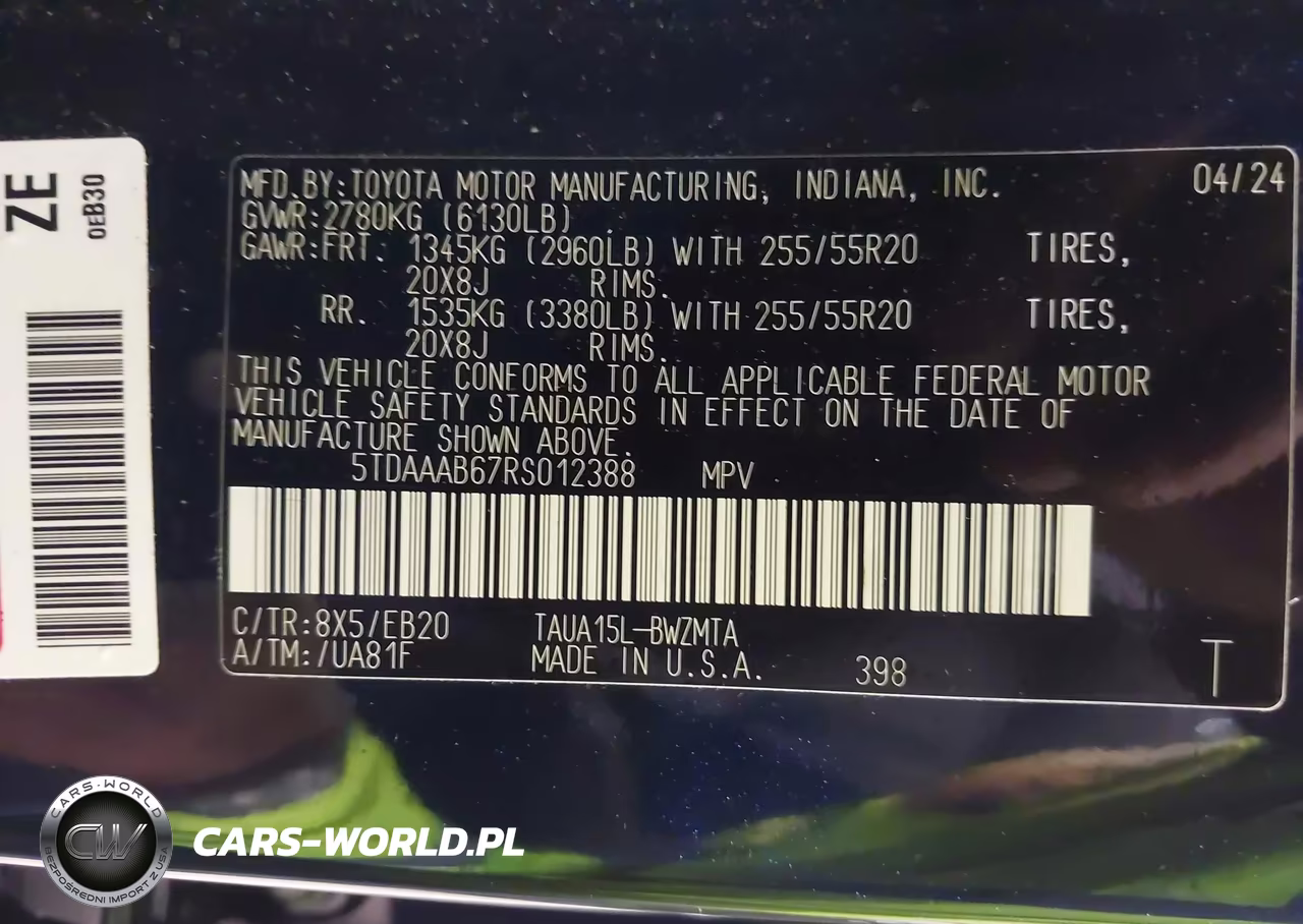 2024 Lexus Tx 350 Premium VIN:5TDAAAB67RS012388 - 9