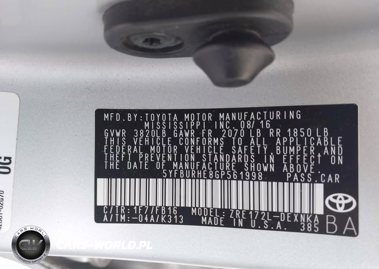2016 Toyota Corolla Le VIN:5YFBURHE8GP561998 - 9