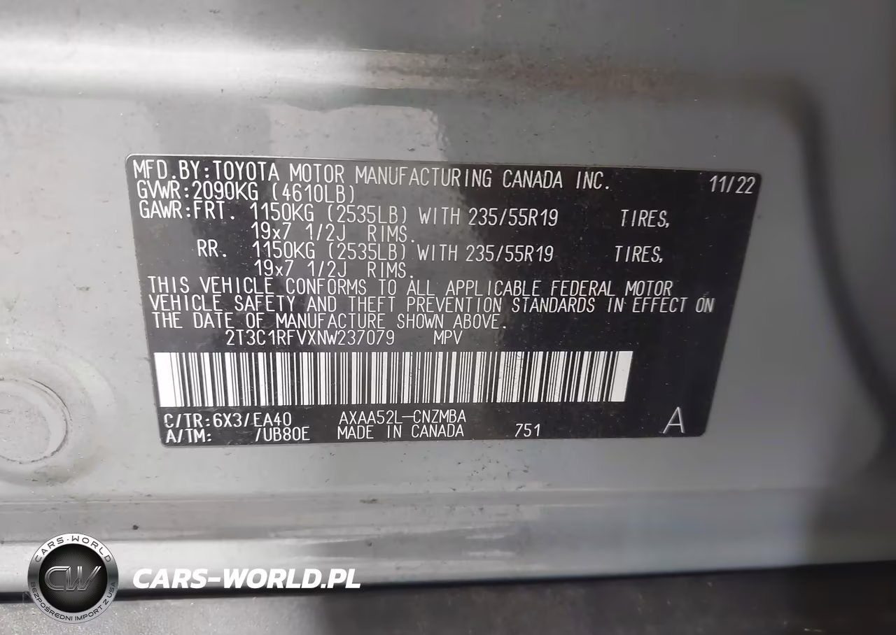 2022 Toyota Rav4 Xle Premium VIN:2T3C1RFVXNW237079 - 9
