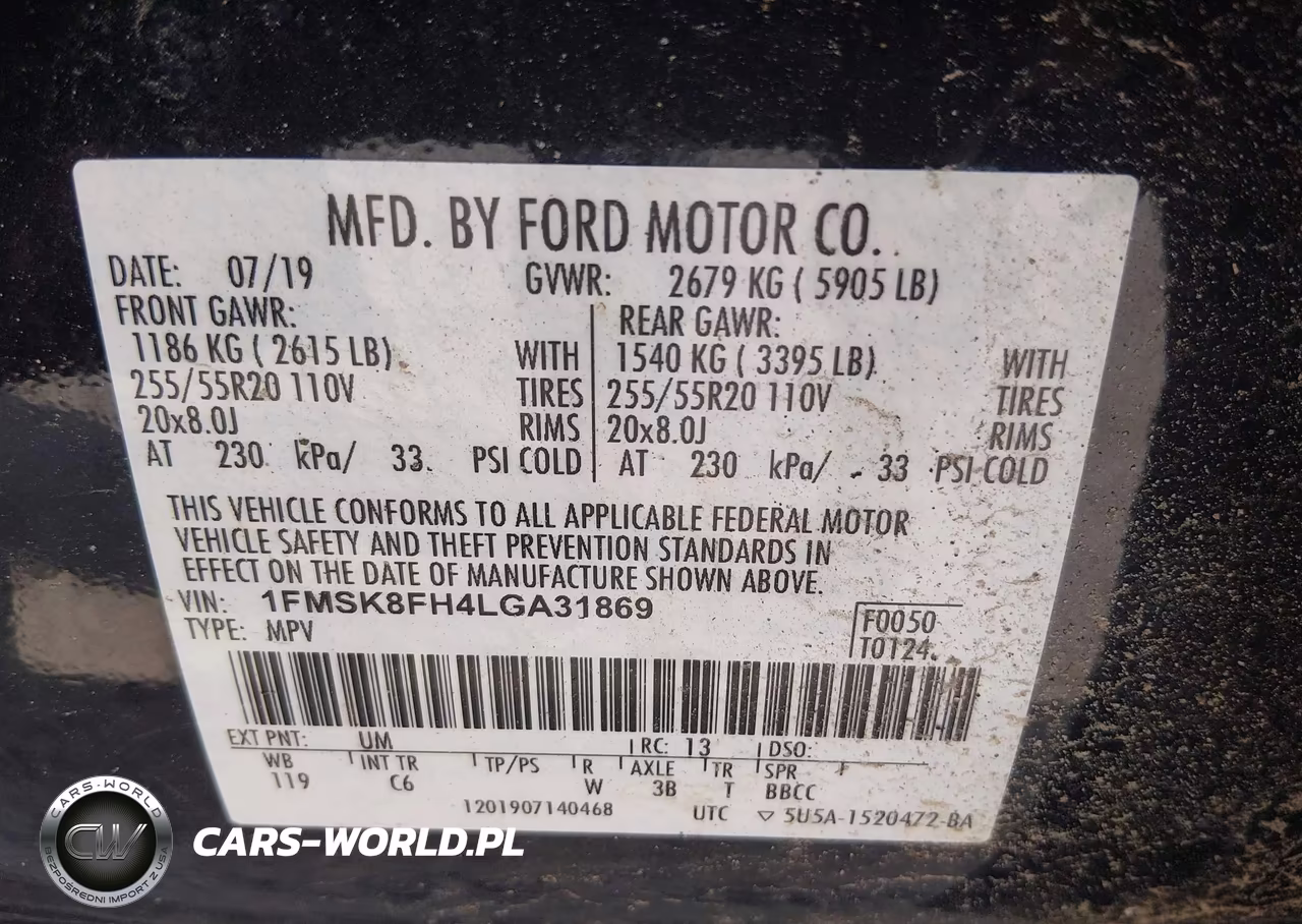 2020 Ford Explorer Limited VIN:1FMSK8FH4LGA31869 - 9