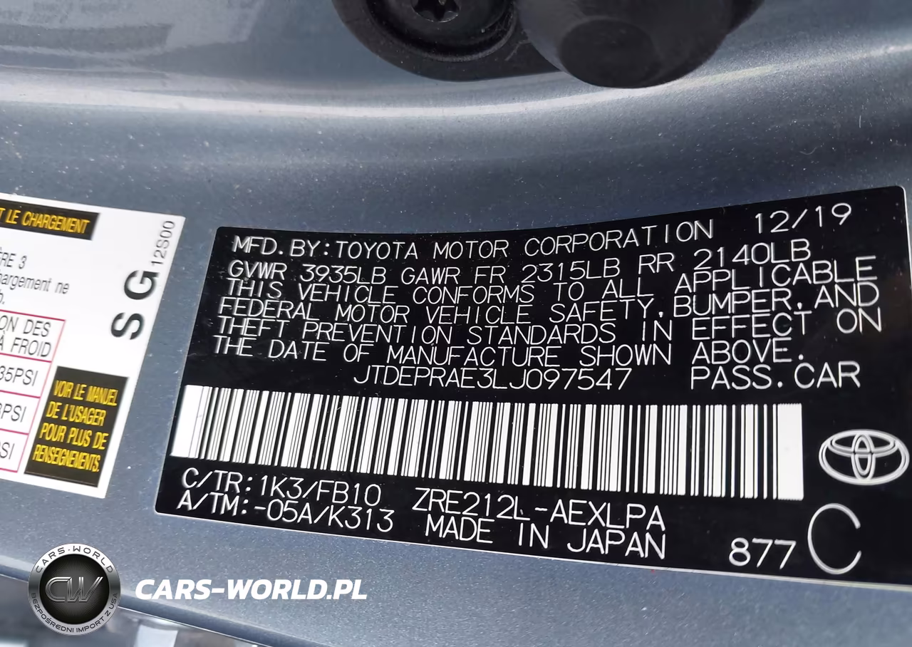 2020 Toyota Corolla Le VIN:JTDEPRAE3LJ097547 - 9