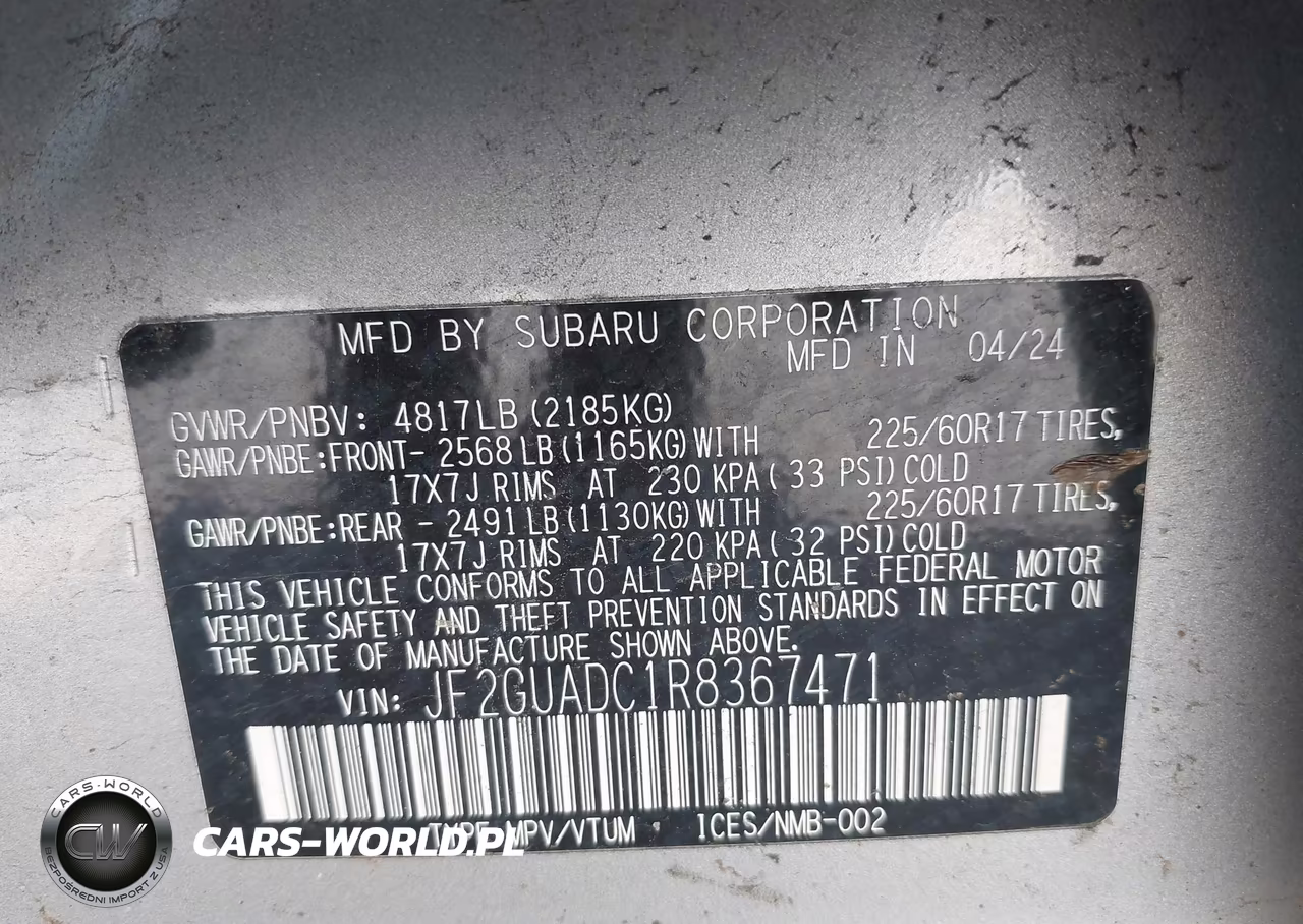 2024 Subaru Crosstrek Premium VIN:JF2GUADC1R8367471 - 9