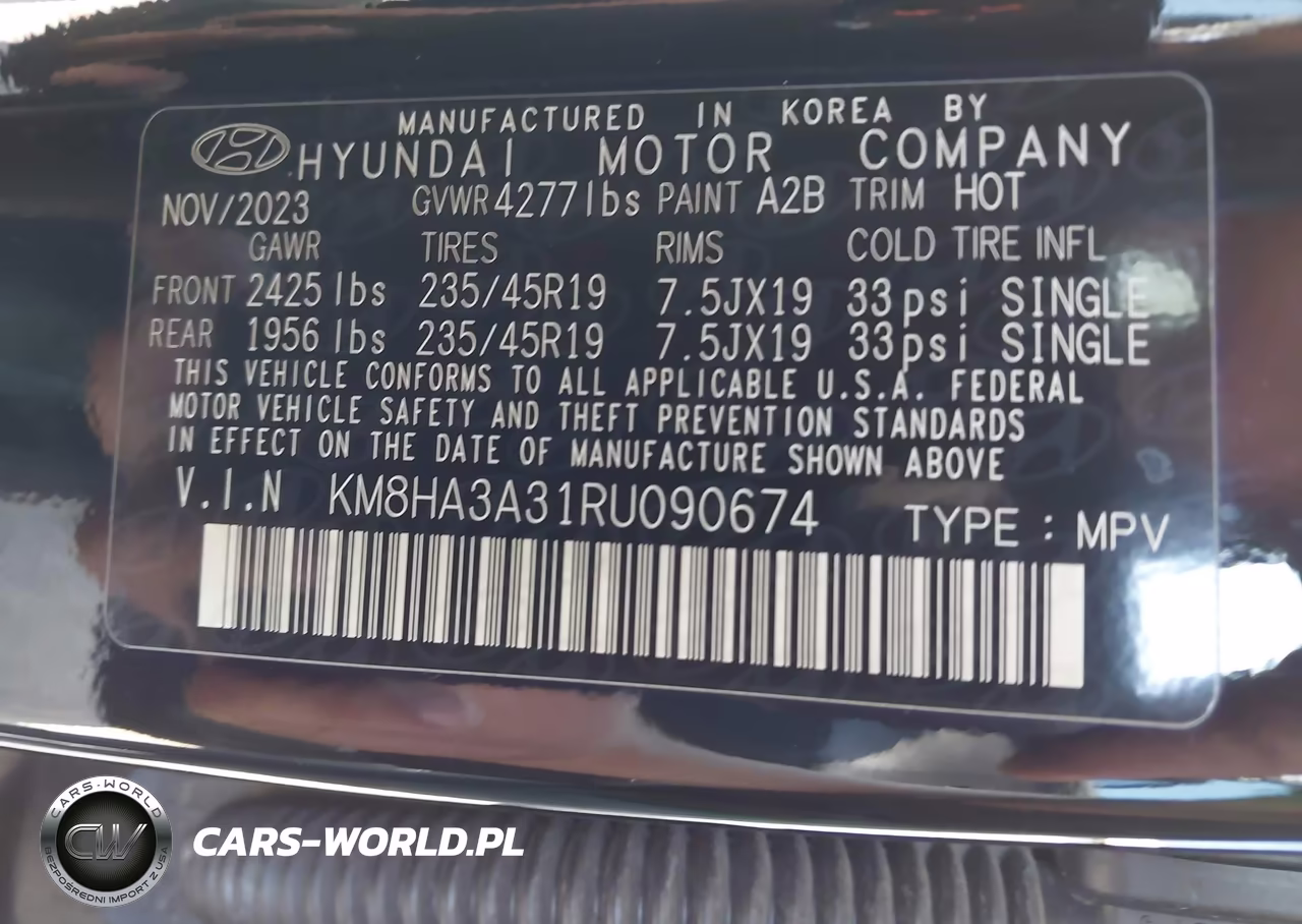 2024 Hyundai Kona N Line VIN:KM8HA3A31RU090674 - 9