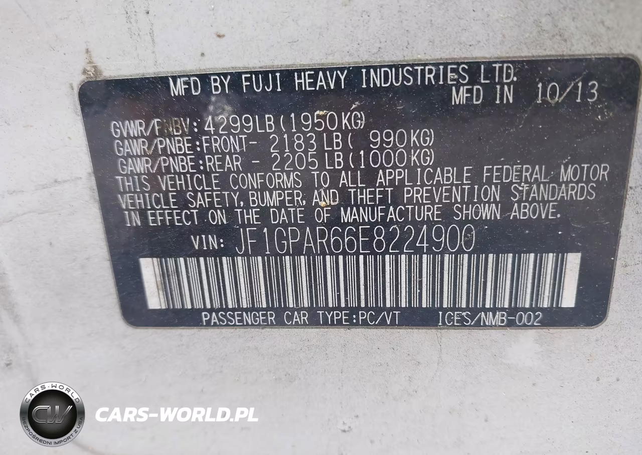 2014 Subaru Impreza 2.0I Sport Limited VIN:JF1GPAR66E8224900 - 9