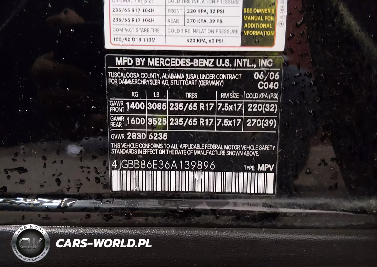 2006 Mercedes-Benz Ml 350 4Matic VIN:4JGBB86E36A139896 - 9